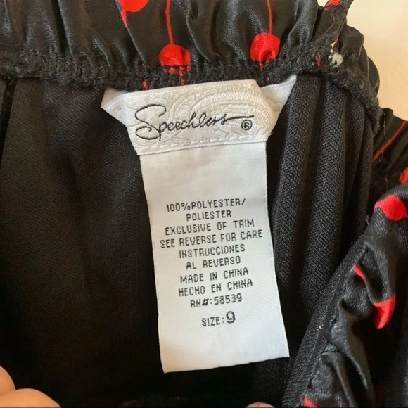 Speechless Red Black Floral Fun Party Dress Juniors Size 9 New Homecoming Dance - Picture 3 of 8